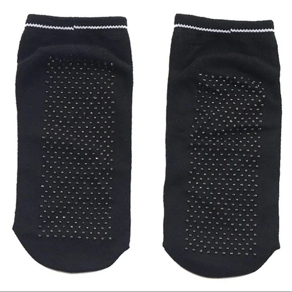 Cloud Force 10 Pack Black Yoga Barre Pilates Socks - Picture 3 of 6